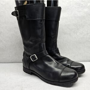 Ugg Gershwin Black Leather Zip Sheepskin Moto Women's Size  8.5 Style 1001656